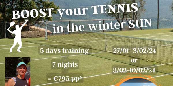 Annonce - Stage de tennis 5j dans le Sud de la france pendant l'hiver