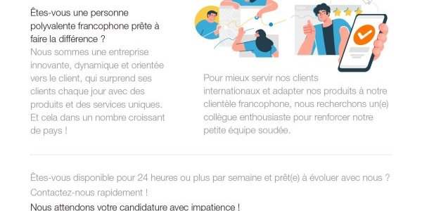 Recherche personne polyvalente francophone