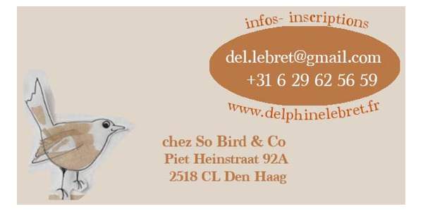 Annonce - annonce ateliers adultes et stage enfants (Delphine Le Bret)