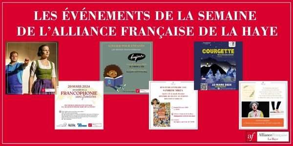Activités Alliance Francaise semaine prochaine