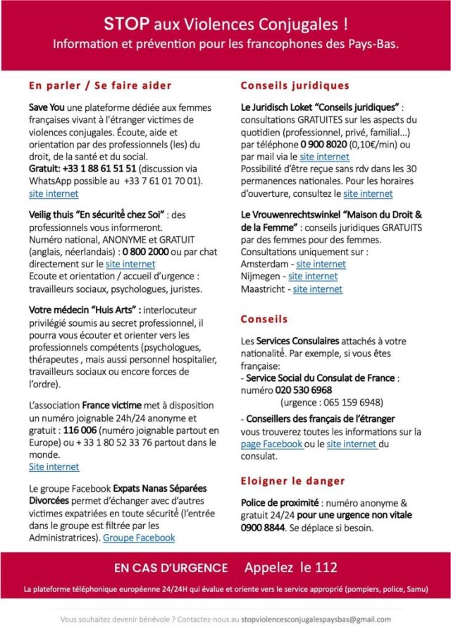 Tous les contacts pour se faire aider