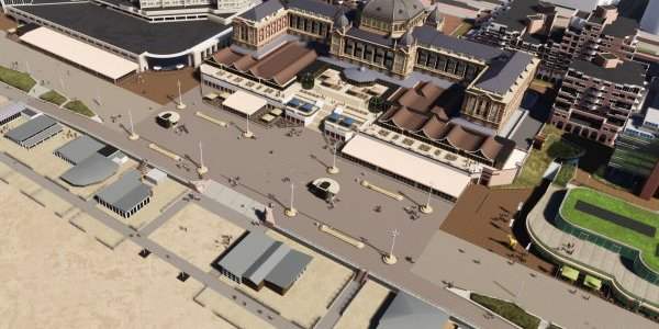 Travaux sur le boulevard de Scheveningen